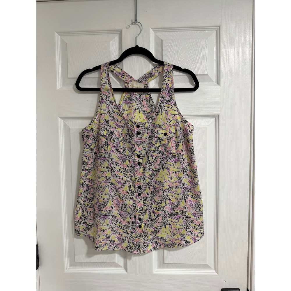 Yumi‎ Kim Abstract Print Racerback Tank Top Size Small